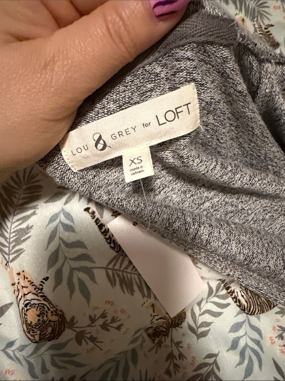 Lou & Grey for Loft Gray Drawstring Jumpsuit - XS - Picture 3 of 4